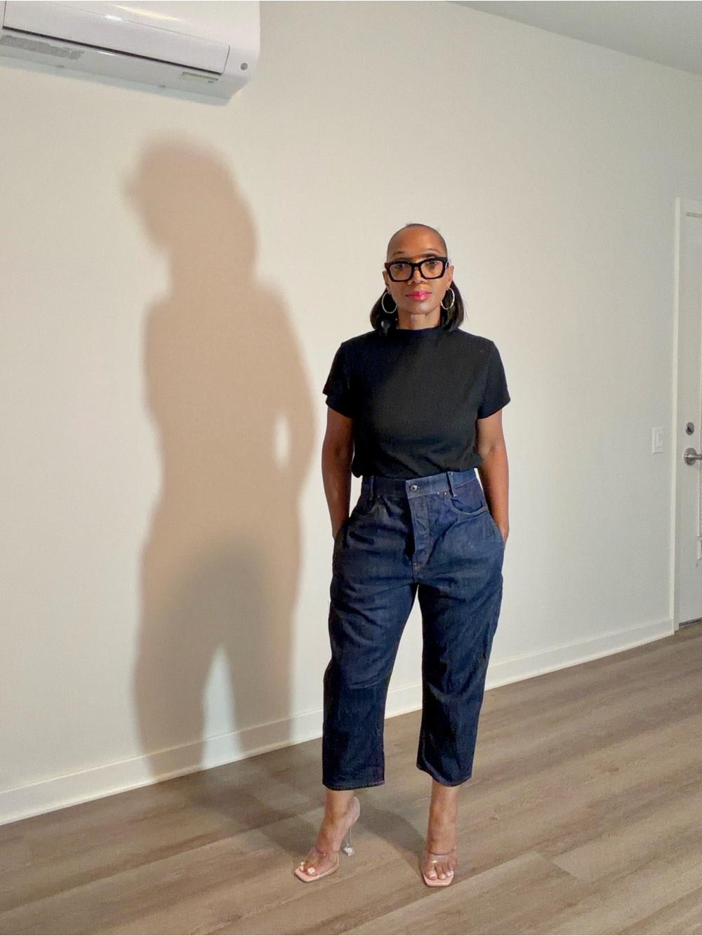 High-Rise Dark Indigo Crop Jeans for Women